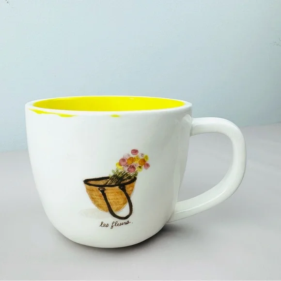NWOT RAE DUNN “Les Fleurs” Artisan Collection Mug - Picture 1 of 8